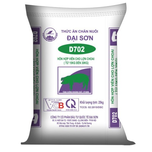 D702– HỖN HỢP CHO LỢN CHOAI TỪ 15 - 30KG D702– HỖN HỢP CHO LỢN CHOAI TỪ 15 - 30KG